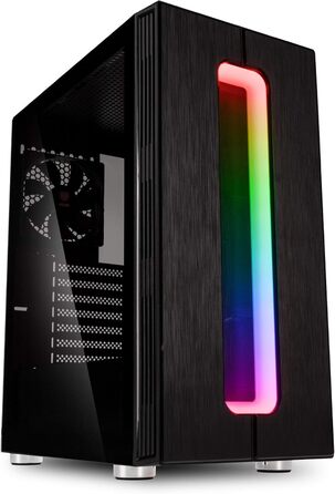 KOLINK Nimbus Midi-Tower ATX RGB комп'ютерний корпус чорний, корпус для ПК з підсвіткою, підтримка водяного охолодження