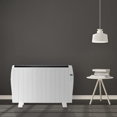 Електричний конвектор Cecotec ReadyWarm 2500 Thermal: 1800 Вт, 12 алюмінієвих елементів, LCD, 3 режими, таймер, Slim, захист Overprotect, білий
