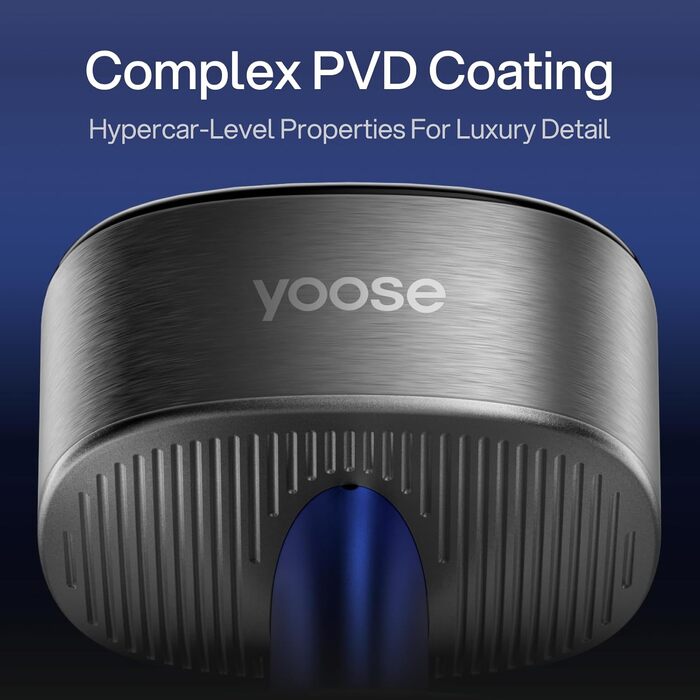 Електрична машинка для гоління голови Yoose Herren IPX7 (5 насадок, 90 хв, USB-C, індикатор заряду, вологостійка, срібляста)