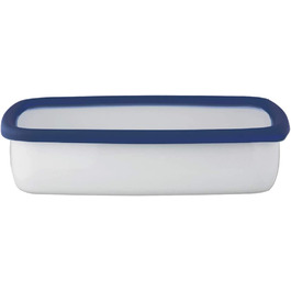 Емальований контейнер HoneyWare CLASSIC LINE з кришкою, 3 л, плоский, термостійкий до 400°C, підходить для всіх типів плит, духовки та гриля, для зберігання їжі та приготування страв