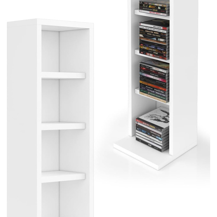 Стелаж для CD Vicco, білий, 21 x 91.8 см, окремий