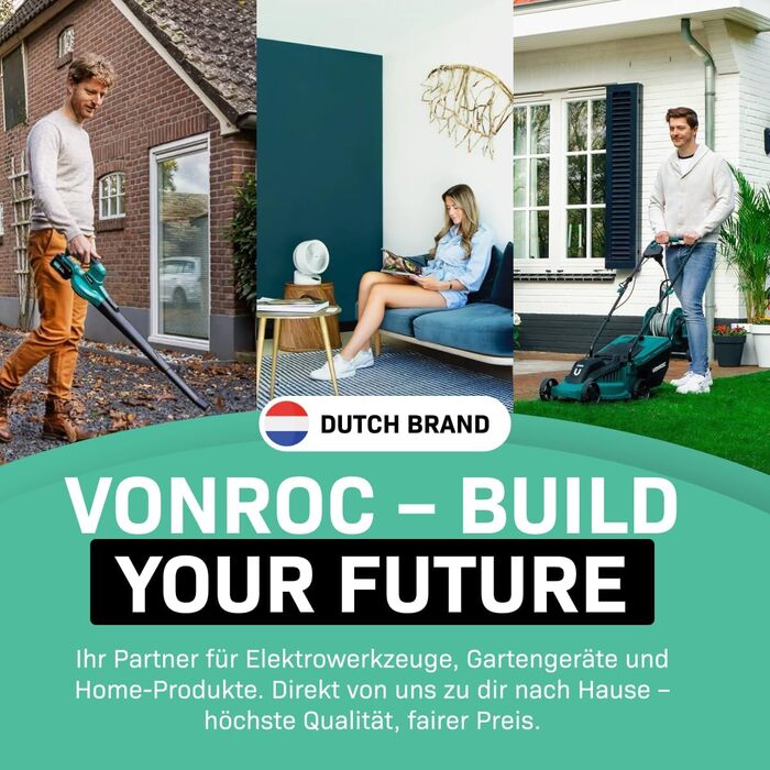 Електричний конвекторний обігрівач VONROC - 2500W, білий/чорний, керування через додаток, для площі до 24м²