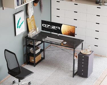 Комп'ютерний стіл ODK 120x40x75 см з розетками, USB, реверсивною полицею, для офісу та вітальні, коричневий