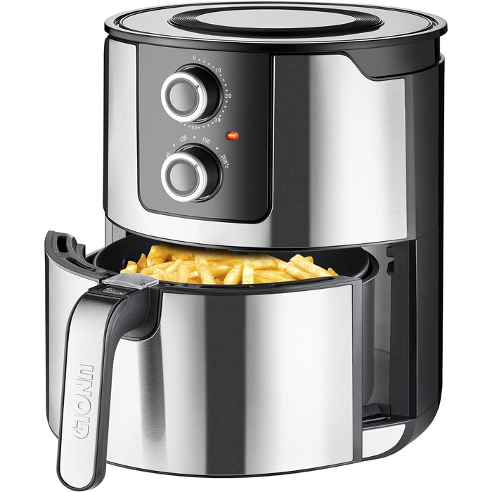 Аерофритюрниця Unold 58655 XL 5 л, без масла, для здорового смаження, гриль, запікання, сушіння, 80-200°C, BPA-free, автоматичне відключення