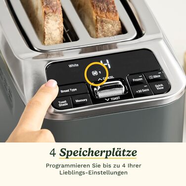 Тостер Cuisinart Smart Elite на 2 тости | Довгі слоти для хліба, пам'ять налаштувань, підйом тостів, режим для булок, розморожування + Boost
