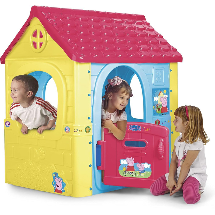 Дитячий будиночок FEBER Fantasy House Pepa Pig, багатокольоровий, для дітей 2-6 років, з дверцятами, для вулиці та дому, легко збирається