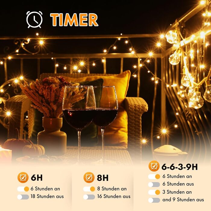 Світлодіодна гірлянда MAGGIFT Cluster 20м, 1000 LED, теплий білий колір, водонепроникна для вулиці та дому, з пультом, таймером та 8 режимами освітлення
