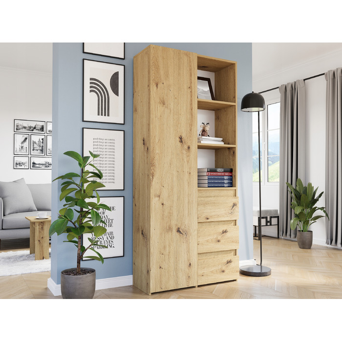 Стелаж Framire 80 x 180 x 30 см, дуб артизан