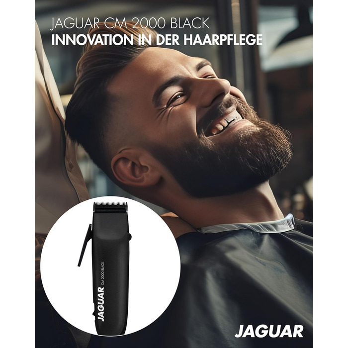 Професійна машинка для стрижки волосся JAGUAR CM 2000, чорна, мережа, швидкознімна, насадки