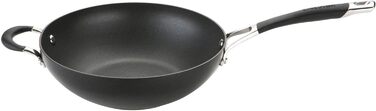 Wok Circulon Momentum 26 см, індукційна, анодований алюміній, антипригарна, софт-ручки, чорний, для плити та духовки, можна мити в посудомийці