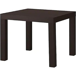 Журнальний столик Ikea Lack, чорний-коричневий, 55x55 см