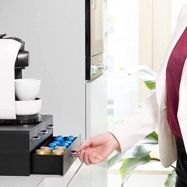 Тримач для капсул кави Navaris Nespresso для 96 капсул 34,3x12,8 см чорний
