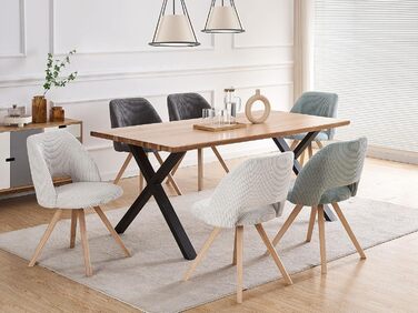 Комплект стільців B&D home Mary 2 шт, антрацит, сучасний м'який кухонний і офісний стілець з корду для вітальні, їдальні, спальні, в стилі модерн та кантрі