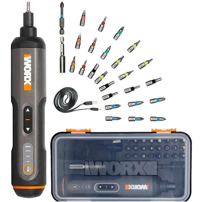 Міні-електричний шуруповерт WORX WX240 3.6V (4V max) з 3-рівневим регулюванням крутного моменту