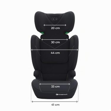 Дитяче автокрісло Kinderkraft I-SPARK 2 PRO (100-150 см), 2в1, стандарт i-Size, чорне