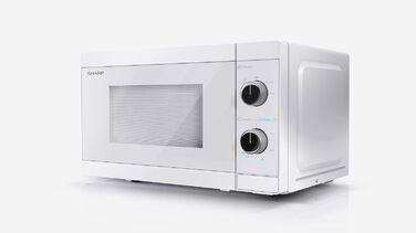 Мікрохвильова піч SHARP MS01E-C, 800 Вт, 5 режимів, функція розморожування, 440x258x344 мм, кристально-біла