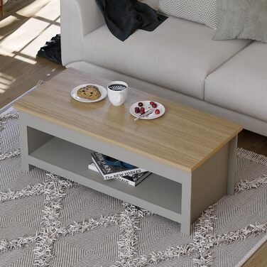 Журнальний стіл Vida Designs Arlington, ДСП, сірий, 40.5x105x47 см