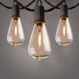 LED гірлянда ZOTOYI 15м, 22 лампи ST38, тепла біла, IP65 для саду, тераси, весілля, вечірки