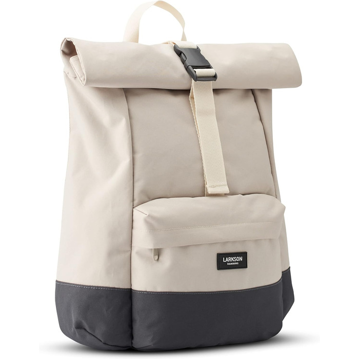 Рюкзак LARKSON Rolltop ALVA для жінок і чоловіків, водостійкий, для ноутбука, університету, бізнесу і подорожей, з переробленого PET, колір пісочний