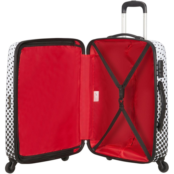 Дитяча валіза American Tourister Disney Legends Spinner S, 65 см, 36 л, багатоколірна (Mickey Mouse Polka Dot)
