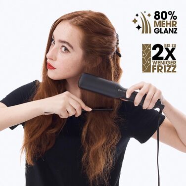 ghd Max – професійний випрямляч для волосся з широкими пластинами, для довгого, густого чи кучерявого волосся, швидке випрямлення та створення хвиль, технологія Dual-Zone, чорний