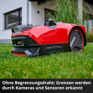 Робот-газонокосарка Einhell FREELEXO CAM PLUS 600 Power X-Change, 18 В, з камерою, без обмежувального дроту, для газонів до 600 м², WiFi, безщітковий двигун, до 25% нахилу, акумулятор 4,0 А·год