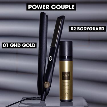ghd gold – професійний випрямляч для волосся, 185°C, двозонна технологія, для випрямлення, завивки та хвиль, чорний, стара упаковка