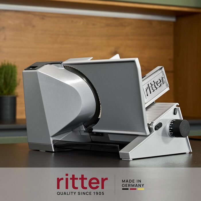 Електрична слайсер-машина ritter contura 3 чорна, ECO мотор, Німеччина
