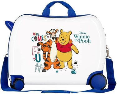 Дитяча валіза Disney Вінні-Пух, біла, 50x39x20 см, міцний пластик, кодовий замок, 34 л, 1,8 кг, 4 колеса