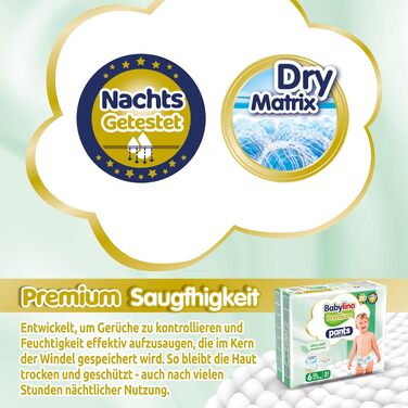Підгузки-трусики Babylino Premium Pants розмір 8 XXL (20+ кг) з ультра-м'яким фільтром, 104 шт. (включаючи розмір 6 - 31 шт.)