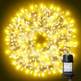 Світлодіодна гірлянда для вулиці 35м, 300 LED вогників для новорічної ялинки, теплий білий колір