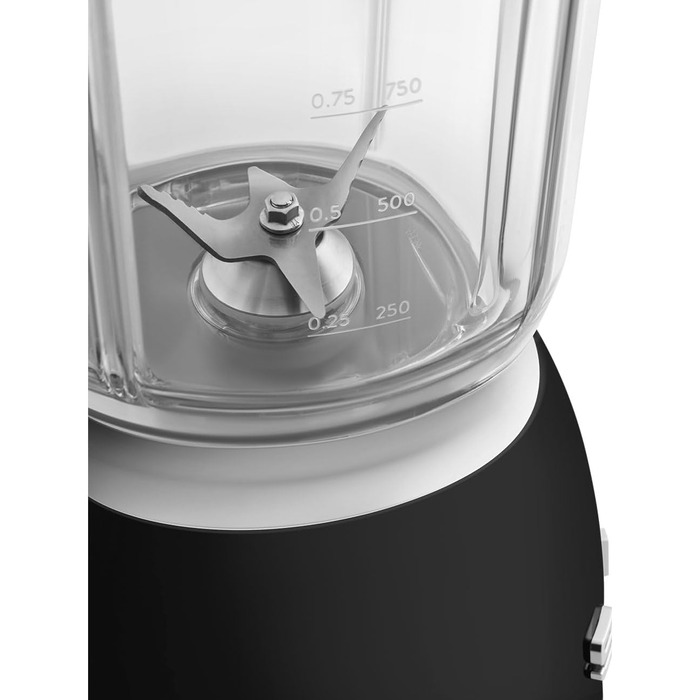 Блендер Smeg BLF03WHEU, 1,5 л, 800W, 4 швидкості, 4 програми, чорний