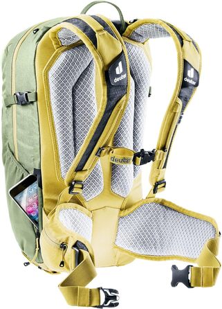 Велорюкзак Deuter Attack 20 із захистом, 20 л, хакі-куркума