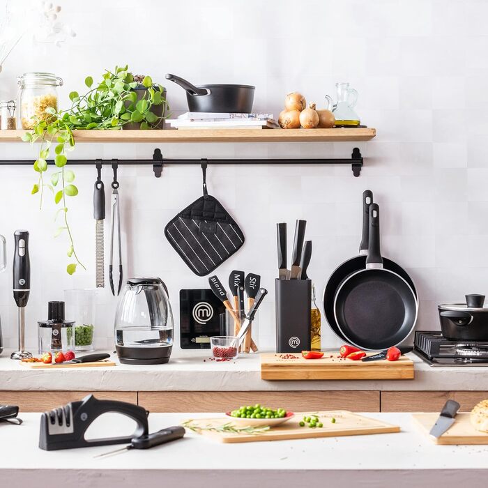 Каструля MasterChef 16 см з антипригарним покриттям, для індукції, підходить для всіх плит, термостійка ручка, можна мити в посудомийці, колекція Essentials