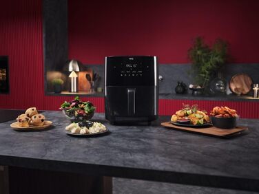 Аерофритюрниця AEG AAF7B Heissluftfritteuse 7000 Serie 8000, 6.9 л, чорна