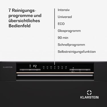 Посудомийна машина Klarstein Mini 6 комплектів, тиха, компактна, 7 програм, для дому, офісу, кемпінгу, з підключенням до води