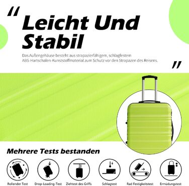 Валіза COOLIFE із жорстким корпусом, середня, чорна, з TSA-замком та 4 колесами