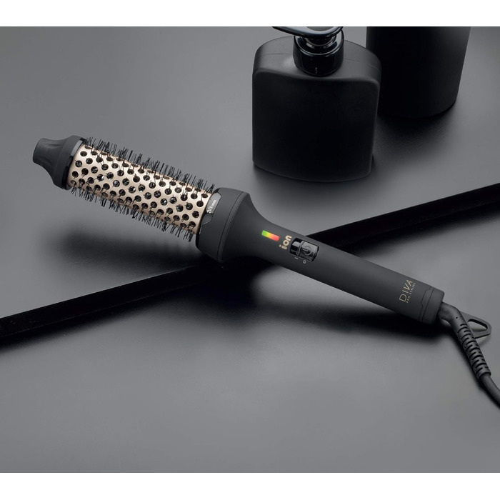 Керамічна гаряча щітка для укладання волосся Diva Pro Styling 30 мм, чорна, для об'єму, локонів та хвиль, PRO314
