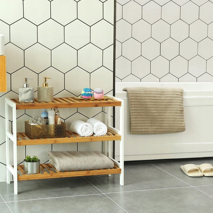 Полічка для взуття Songmics, 70 x 55 x 26 см, відтінки коричневого