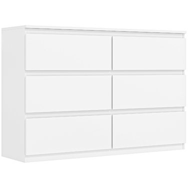 Комод на 3 шухляди, сучасні меблі для зберігання в спальню, білий