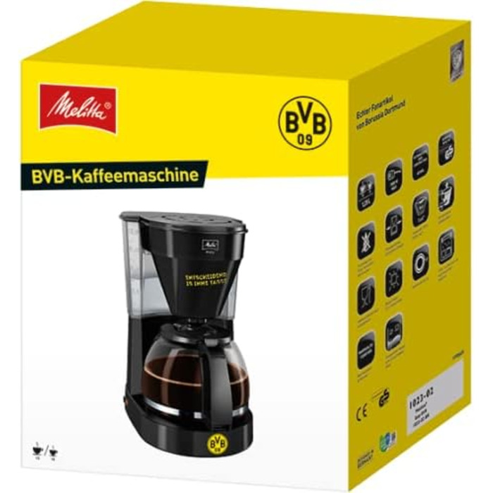 Кавоварка фільтраційна Melitta Easy BVB Edition 1023-02, пластик, чорна