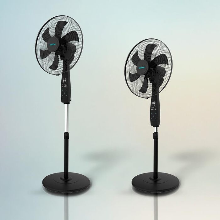 Вентилятор підлоговий Cecotec EnergySilence 610 Max Flow 70 Вт, діаметр 40 см, 4 швидкості, таймер 2 години, поворот 90°, регульований кут нахилу та висота, чорний