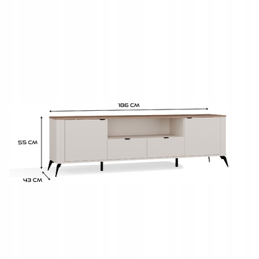 ТВ-тумба TopEshop, 186 см x 55 см x 43 см