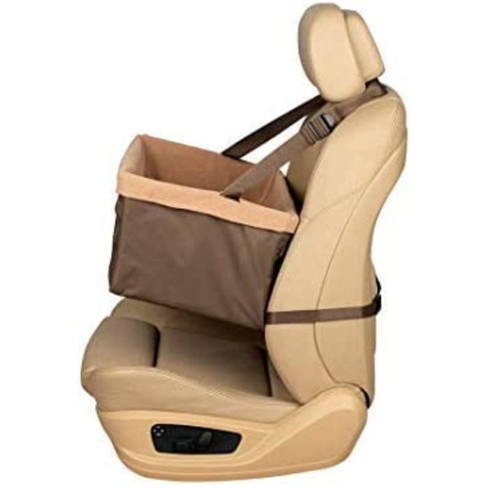 Автокрісло для собак PetSafe Happy Ride, сидіння-підставка для авто, пікапів і SUV, для домашніх тварин до 8 кг, розмір S, коричневе