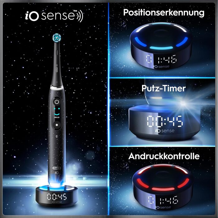 Електрична зубна щітка Oral-B iO Series 10 Cosmic Black, набір з 3 насадками (Probierset)
