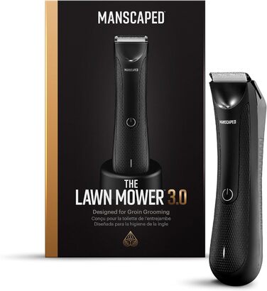 MANSCAPED™ Електричний тример для інтимної зони Lawn Mower™ 3.0 з керамічним лезом, водонепроникний, для сухого і вологого гоління, з підставкою для зарядки, для чоловіків