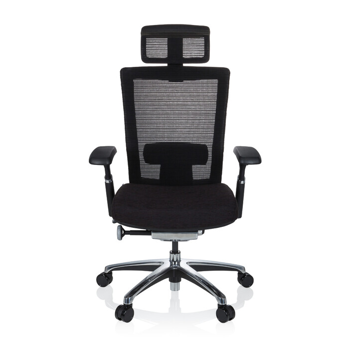 Крісло офісне NOVA PRO I ALU Тканина чорна hjh OFFICE
