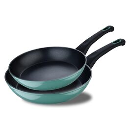 Набір сковорідок BERGNER Classique 20 і 24 см, антипригарні, ковані алюмінієві, для всіх плит, без ПФОА, зелений