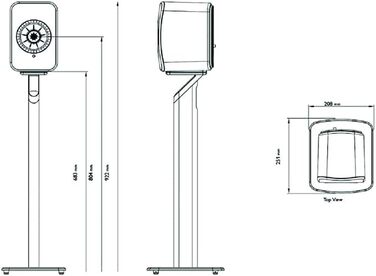 Підставки KEF S1 для активних колонок LSX та LSX II, сірі (пара)