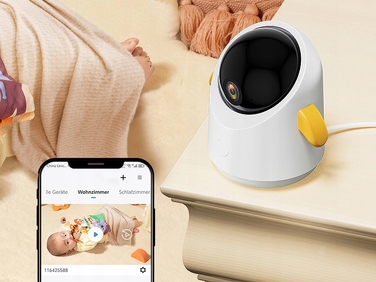 Відеоняня з WiFi-камерою 2K 3Мп, поворотним механізмом, LCD-дисплеєм 5